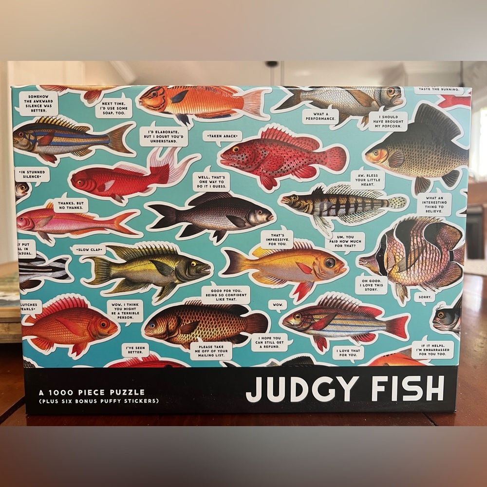 NEW. Judgy Fish Jigsaw Puzzle — new 1000 pc puzzle. Sealed box.